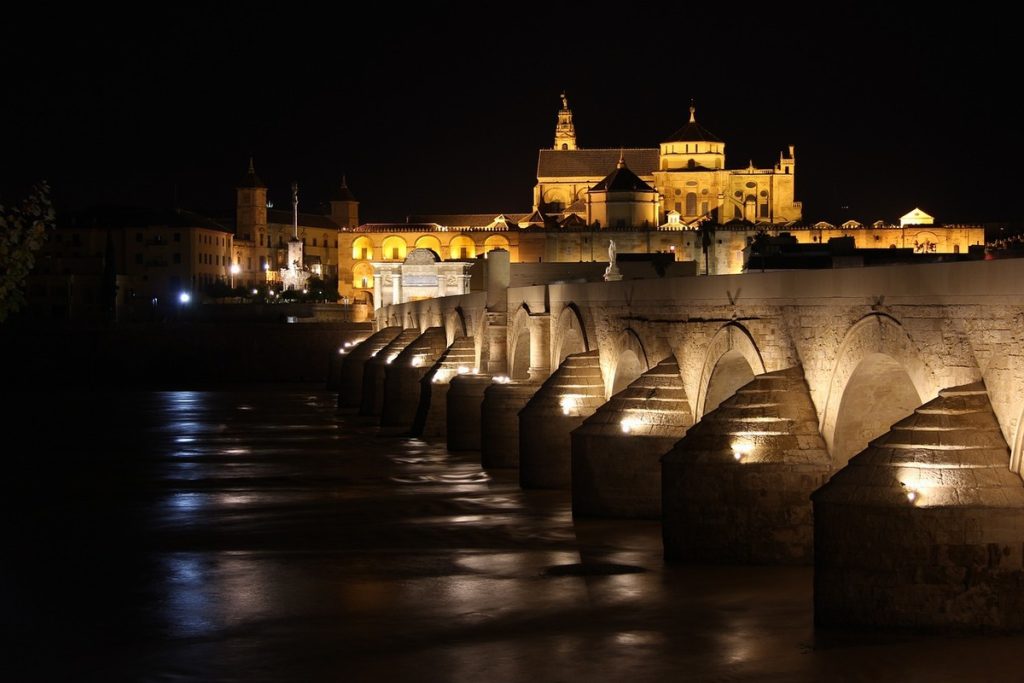 Puente Romano de Córdoba por la noche